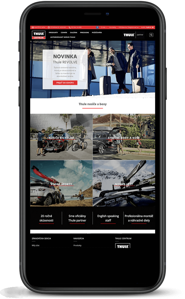 Redizajn eshopu Thulecentrum.sk
